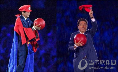 里约奥运会日本首相扮马里奥图