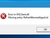 win10提示Error in WSClient.dll错误怎么办