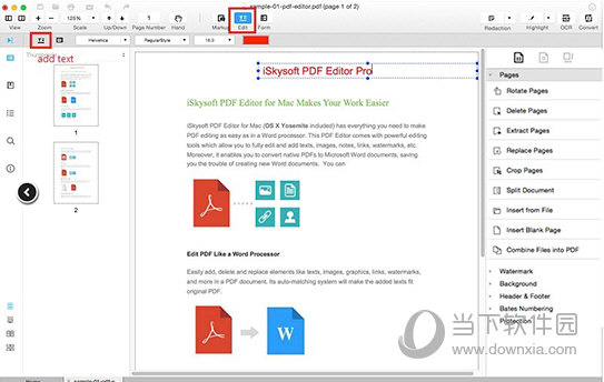 ISkysoft PDF Editor MAC版