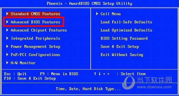 Advanced BIOS Features选项