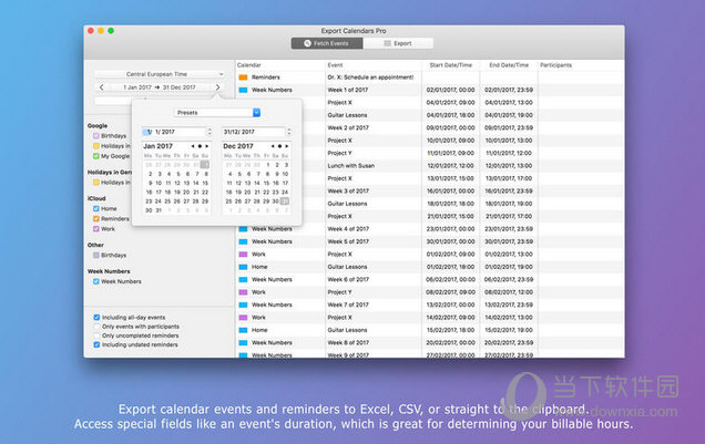 Export Calendars Pro Mac版