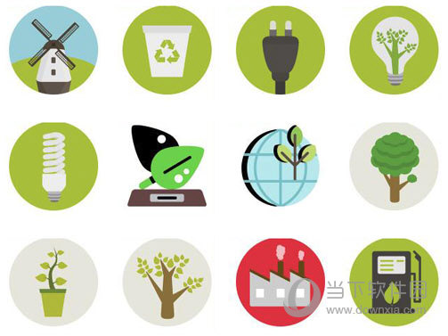 绿色节能环保图标