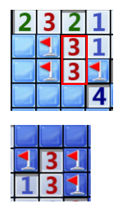 两个并排的3对应的3个块都是雷
