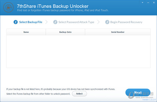 7thShare iTunes Backup Unlocker
