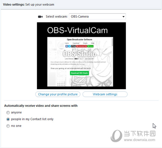 OBS Virtual Cam