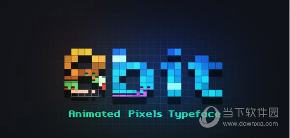 8bit Animated Pixels Typeface