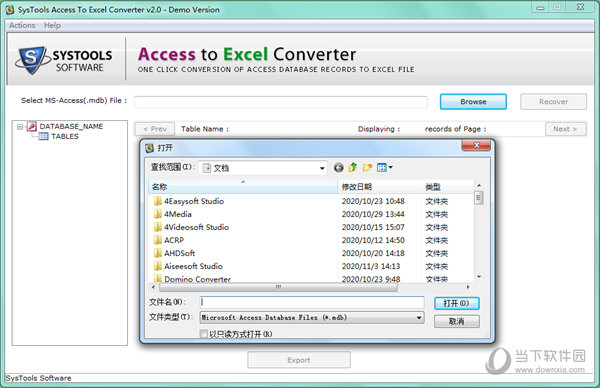 SysTools Access to Excel Converter