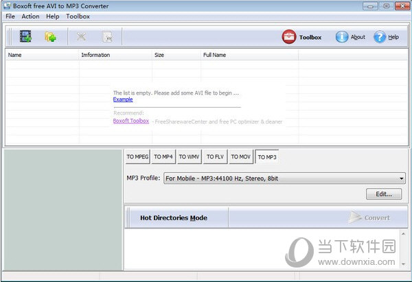 Boxoft free AVI to MP3 Converter