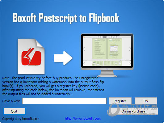 Boxoft Postscript to Flipbook