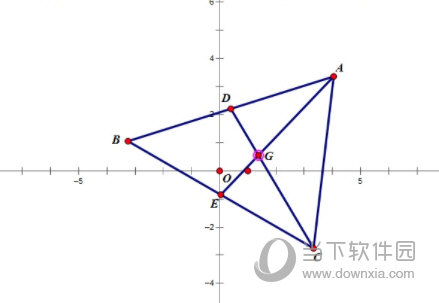 几何画板怎么验证三角形重心坐标公式
