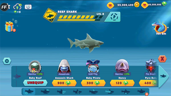 饥饿的鲨鱼进化无限金币钻石版